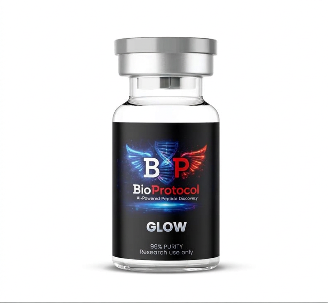 Glow research peptide vial